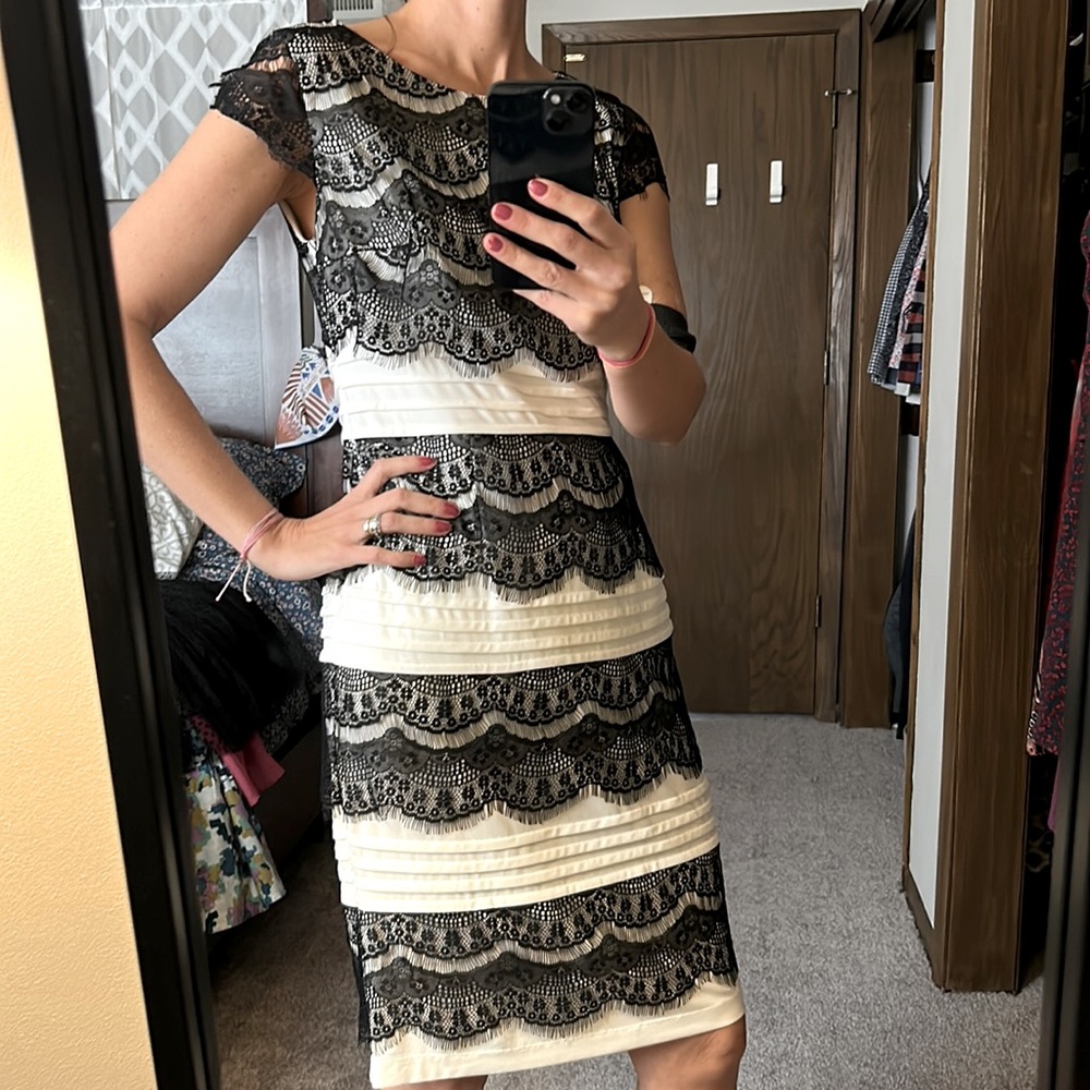 Black and White bodycon dress